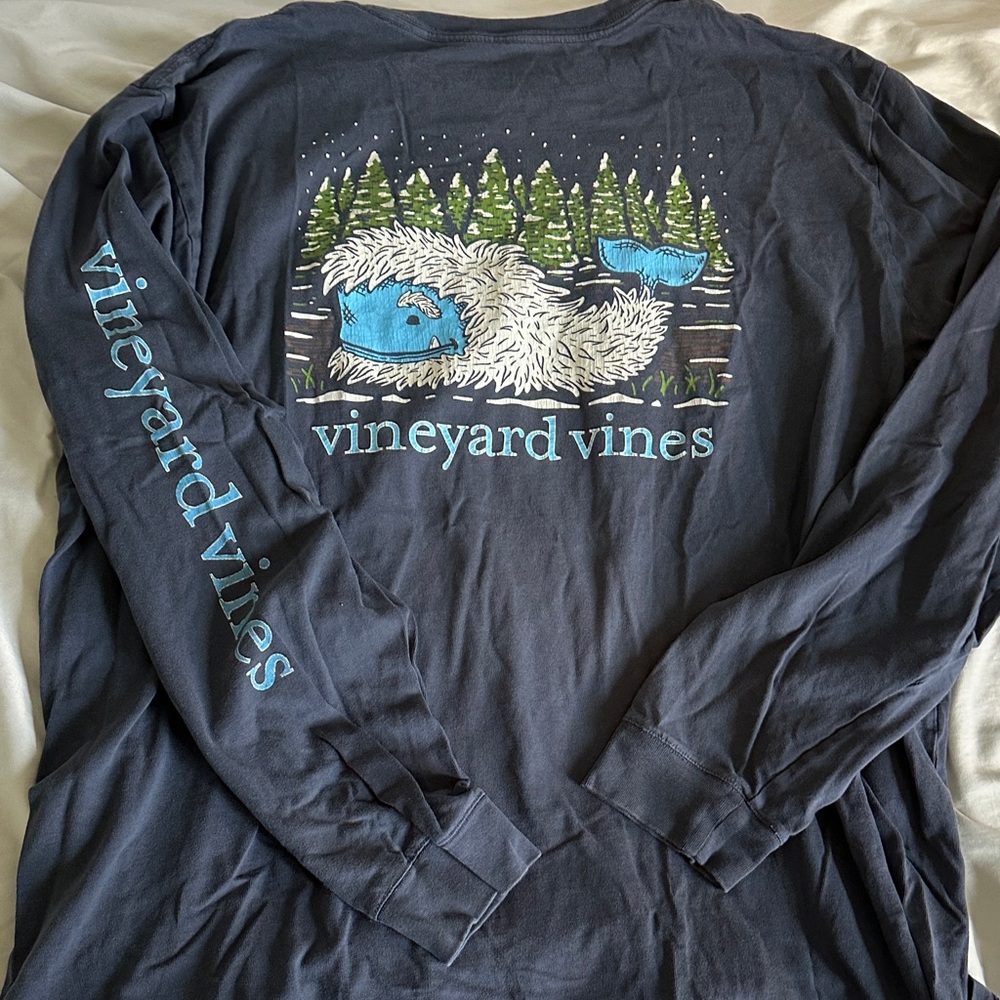 Vineyard Vines Blue Graphic Long Sleeve Tee
